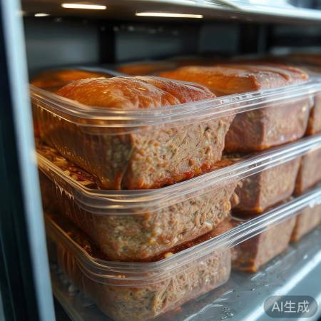 冷藏洋葱肉饼，定期检查勿食用霉