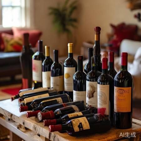 家庭酒柜摆红酒，随性情调。