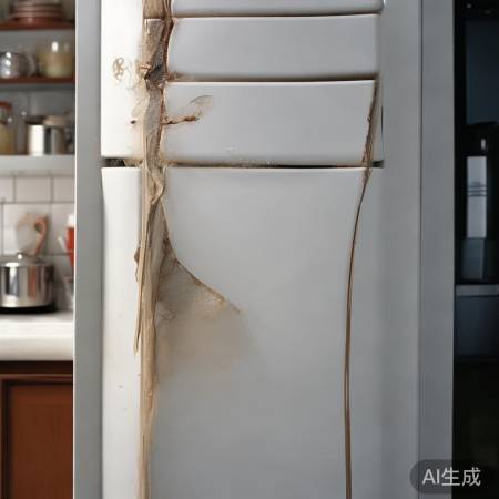冰箱门封条老化，密封不良易漏水
