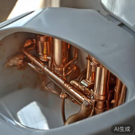 检查铜制水件,确保马桶耐用