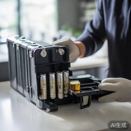 正确安装新电池