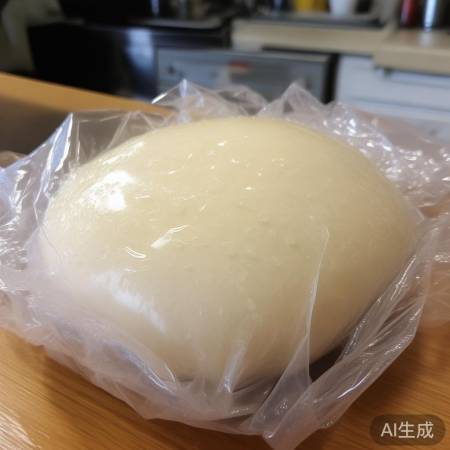 给馒头喷水雾，保鲜膜包裹防干。