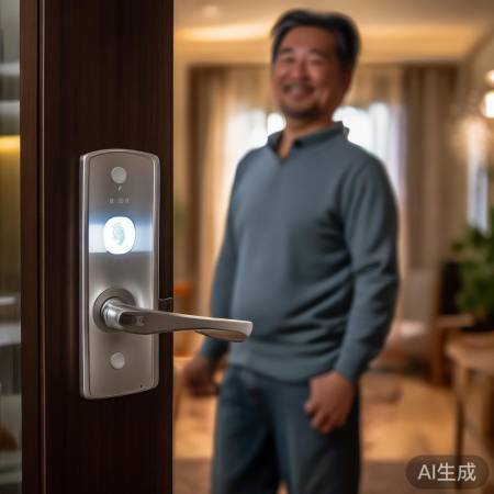 指纹锁录入成功，回家更便捷