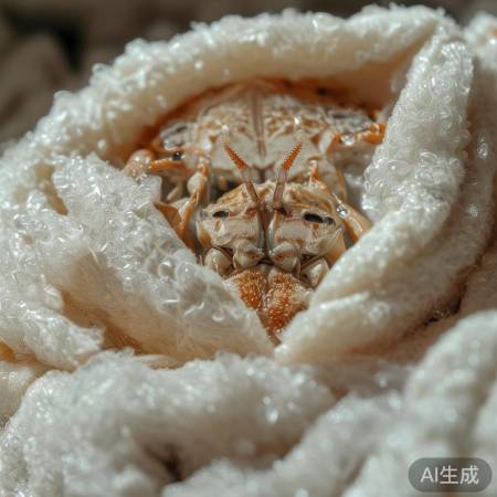 螃蟹穿小棉袄保暖
