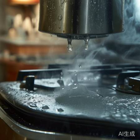 燃气燃烧，水珠附壁