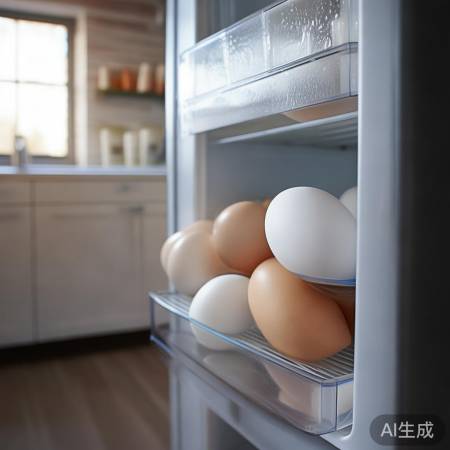 冰箱里鸡蛋别放门架