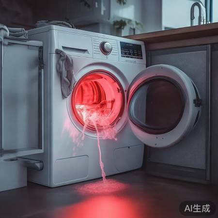 洗衣机故障，泡沫灯提示检修