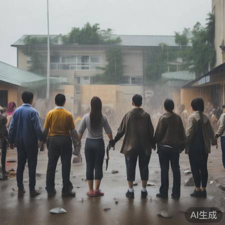 教书人抗台风,守护家园