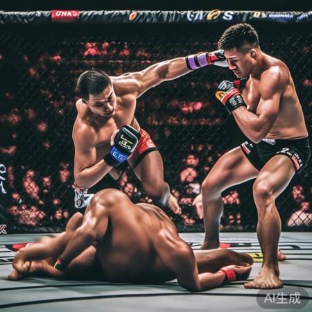 刘策KO对手,中国武术UFC华