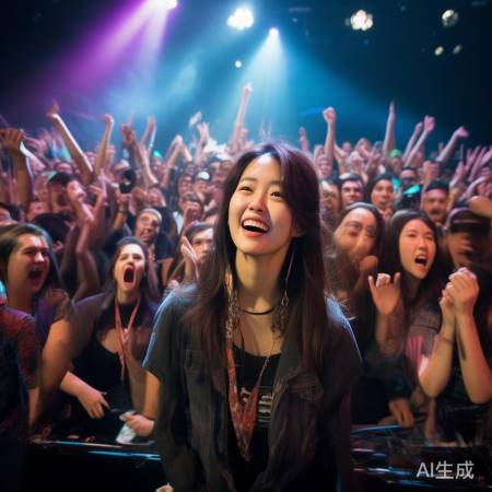 热烈演唱会，那英笑颜如花