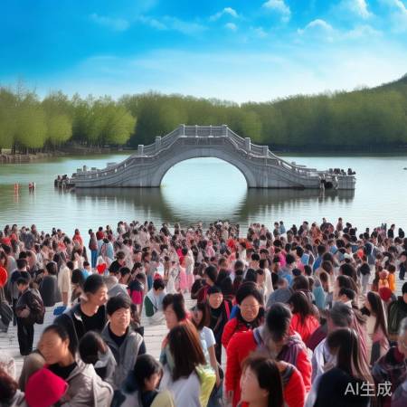 国庆西湖断桥人潮