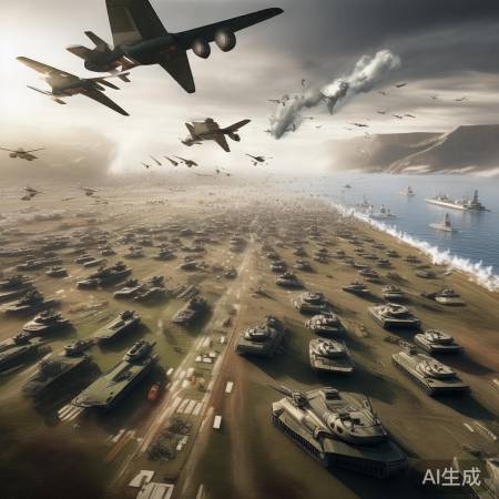 数万兵力,海陆空三军大演习