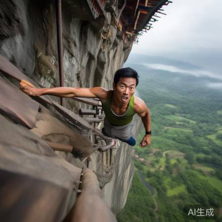 悬空寺惊险挑战，心跳加速